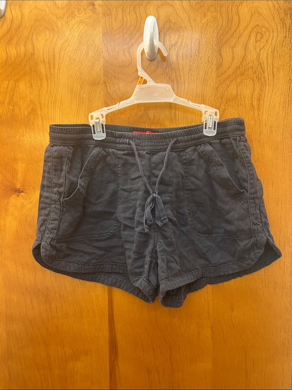 Black Casual Drawstring Shorts